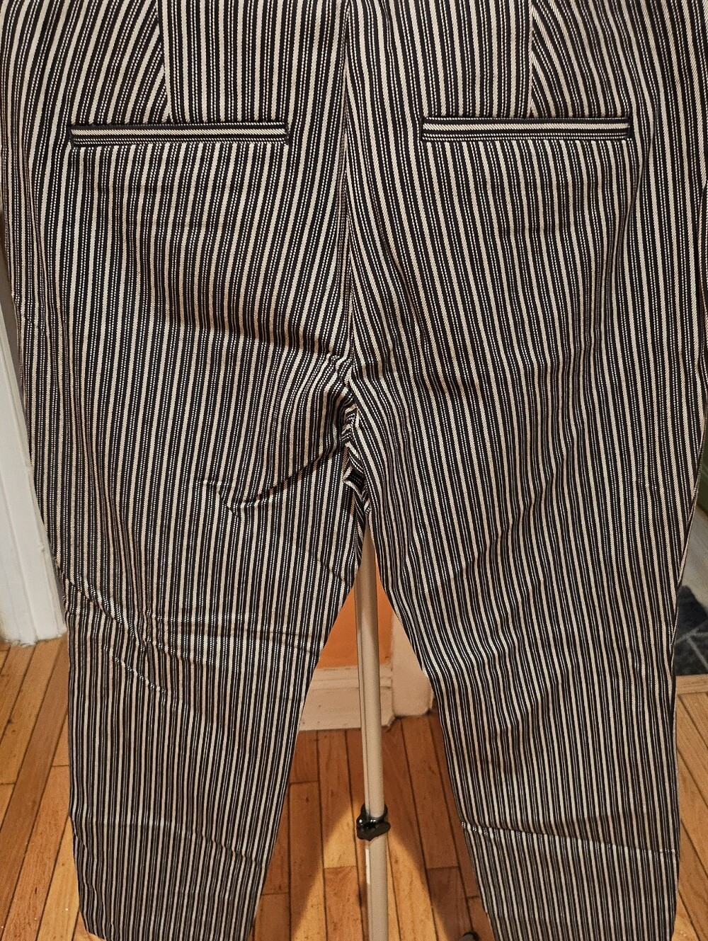 Banana Republic Black and White Striped Men's Dress Pants